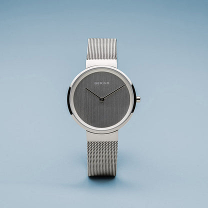 Bering Classic Polished Silver 31mm Mesh Watch