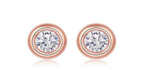 Oxy 1CT TDW Studs in rose