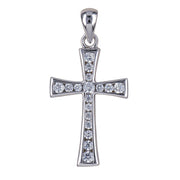R67 – S/S Rhodium Plated Cz Cross