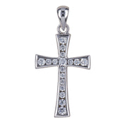 R67 – S/S Rhodium Plated Cz Cross