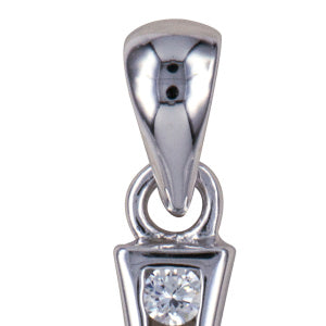 R67 – S/S Rhodium Plated Cz Cross