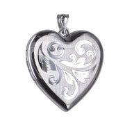 P24 – S/S 24mm Memorial Heart Locket with all over Swirls