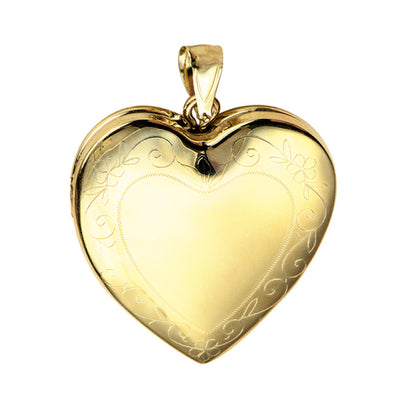 P23 – 24mm Memorial Heart Locket with Engraved Border