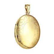 P14 – Border Pattern Oval Locket
