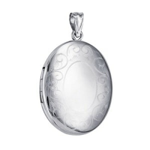 P14 – Border Pattern Oval Locket