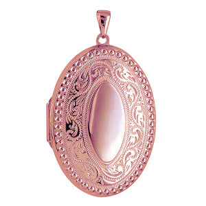 P11 – Engraved Border Oval Locket