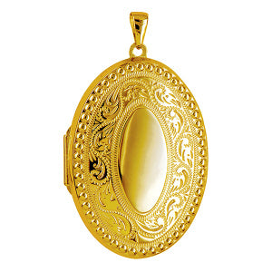 P11 – Engraved Border Oval Locket