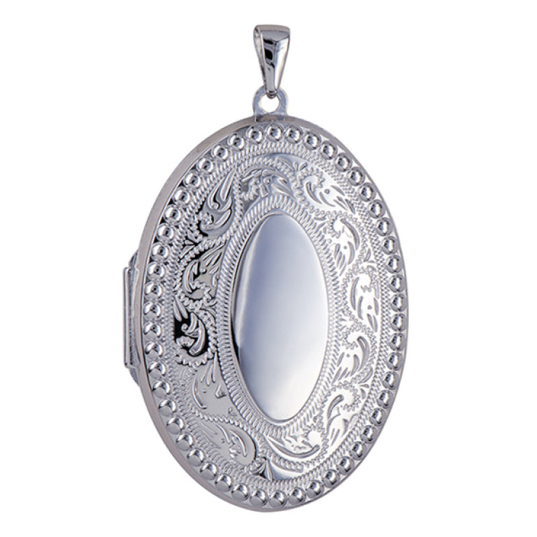 P11 – Engraved Border Oval Locket