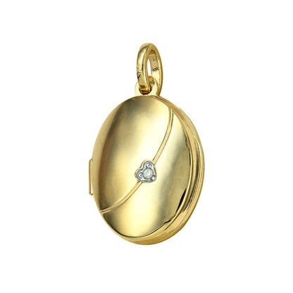 P10 – 9Y 17mm Diamond Set Oval Locket
