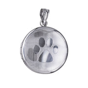 P02 – S/S 20mm ‘Paw Print’ Memorial Round Locket