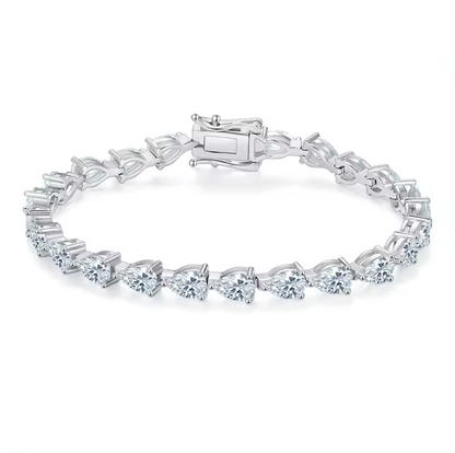 4ct pear cut tennis bracelet