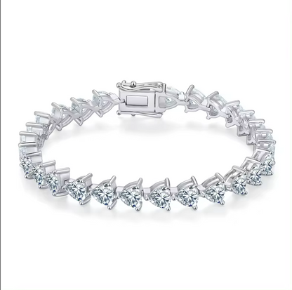 3ct moissanite triangle cut tennis bracelet