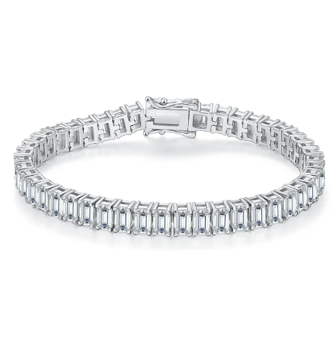 6ct moissanite emerald tennis bracelet