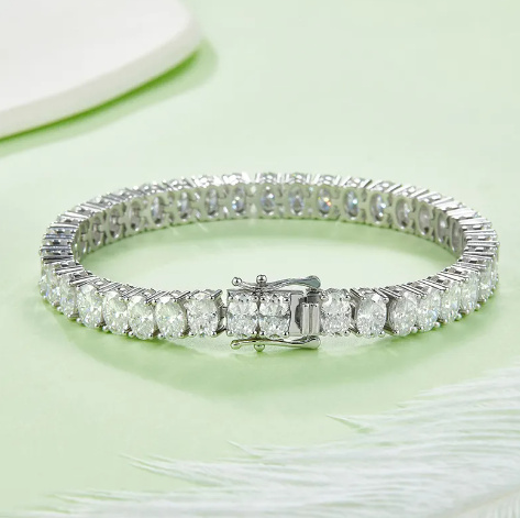 6ct oval cut tennis bracelet