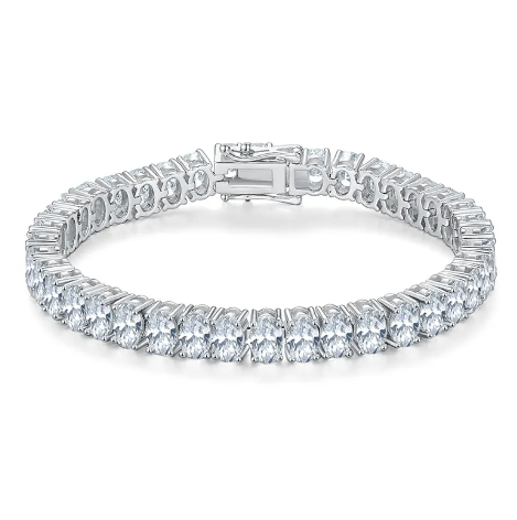 6ct oval cut tennis bracelet