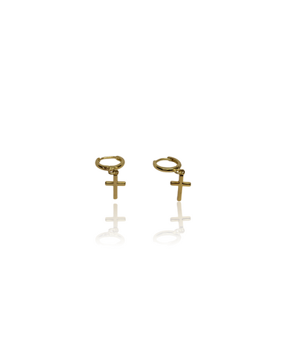 Drop Cross Earrings